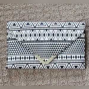 Aztec Print Clutch